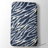 Dark Blue Animal Printed Fabric For Kurti